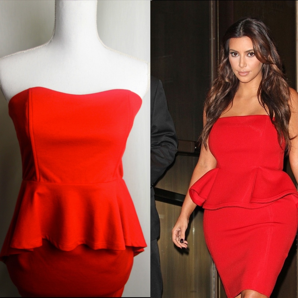 ‼️MAKE OFFER Red Peplum Dress‼️